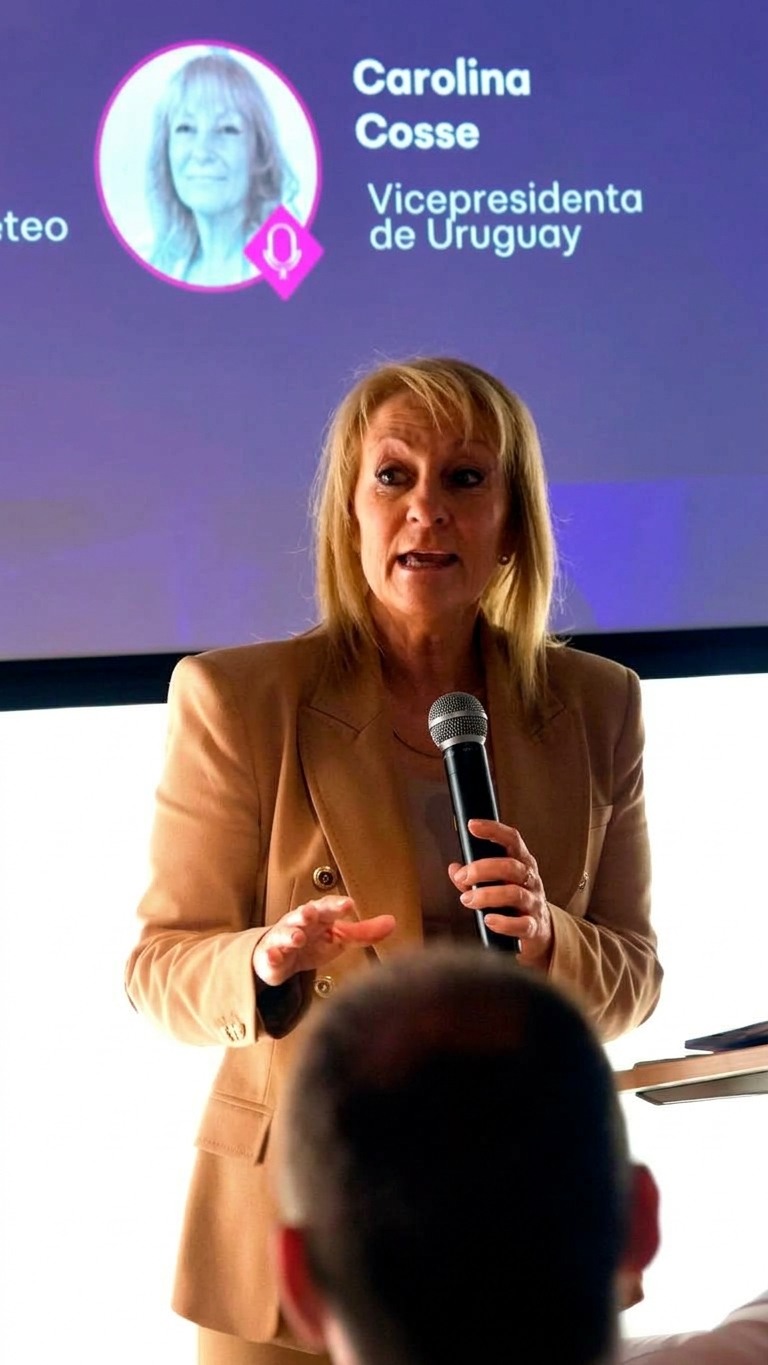 Big Cheese en Fintech Summit Uruguay — Carolina Cosse en el escenario