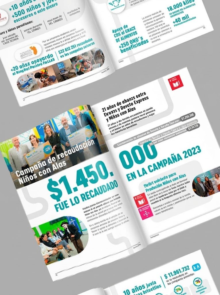 Grupo Disco Uruguay — Memoria impresa 2023, doble página