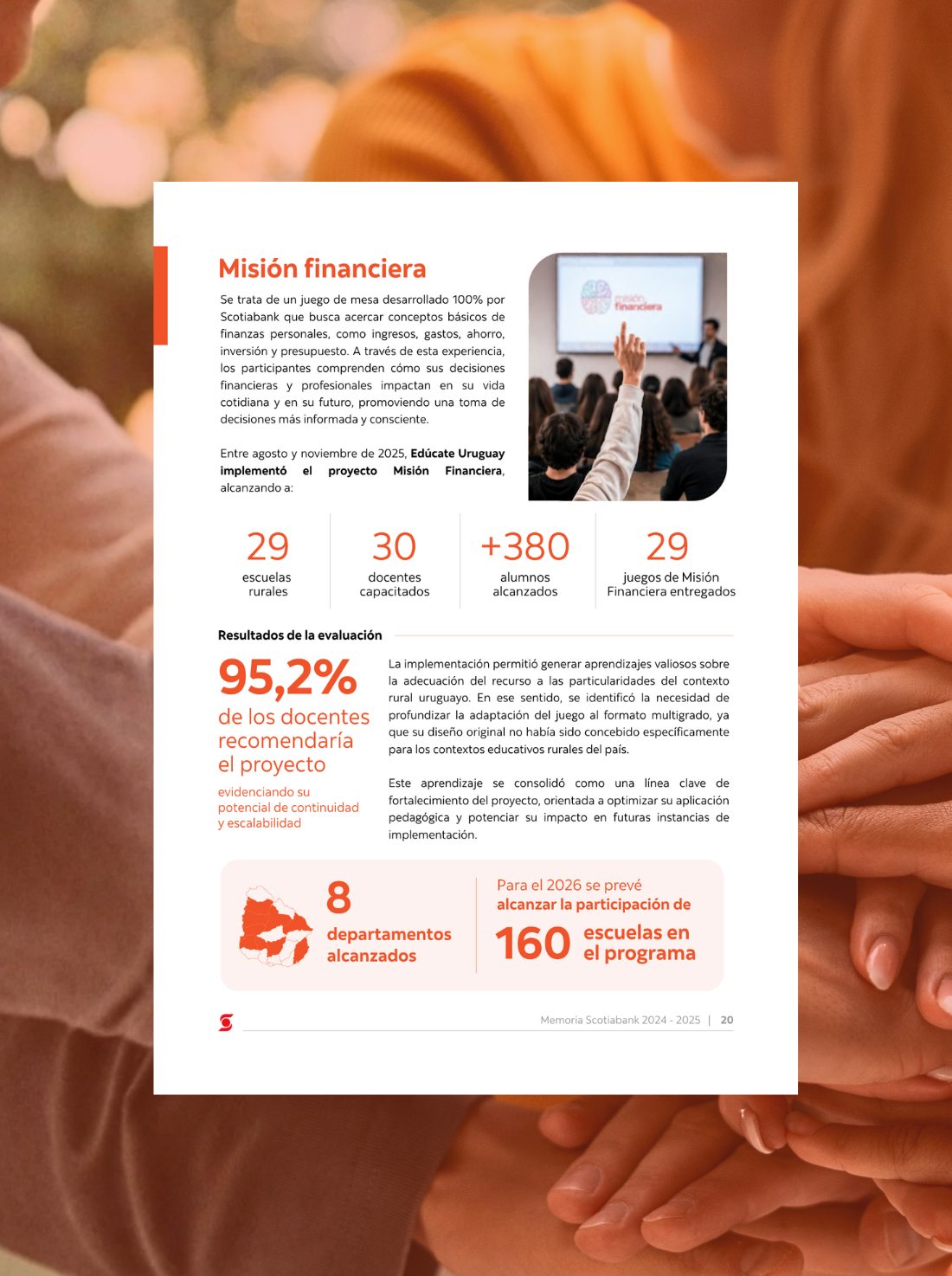 Memoria Scotiabank — sección Misión financiera