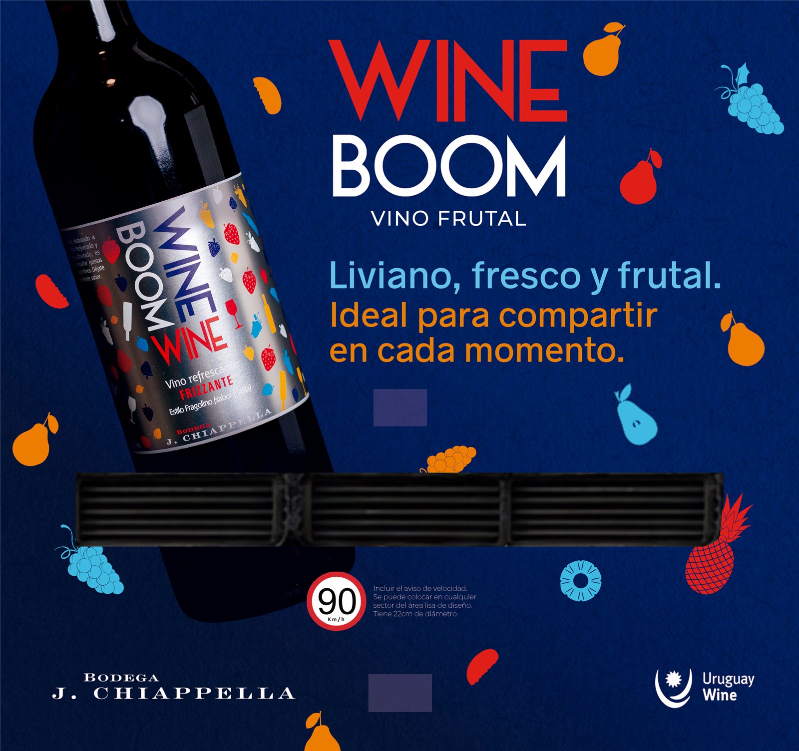 Wine Boom — pieza 2 para bus: Liviano, fresco y frutal