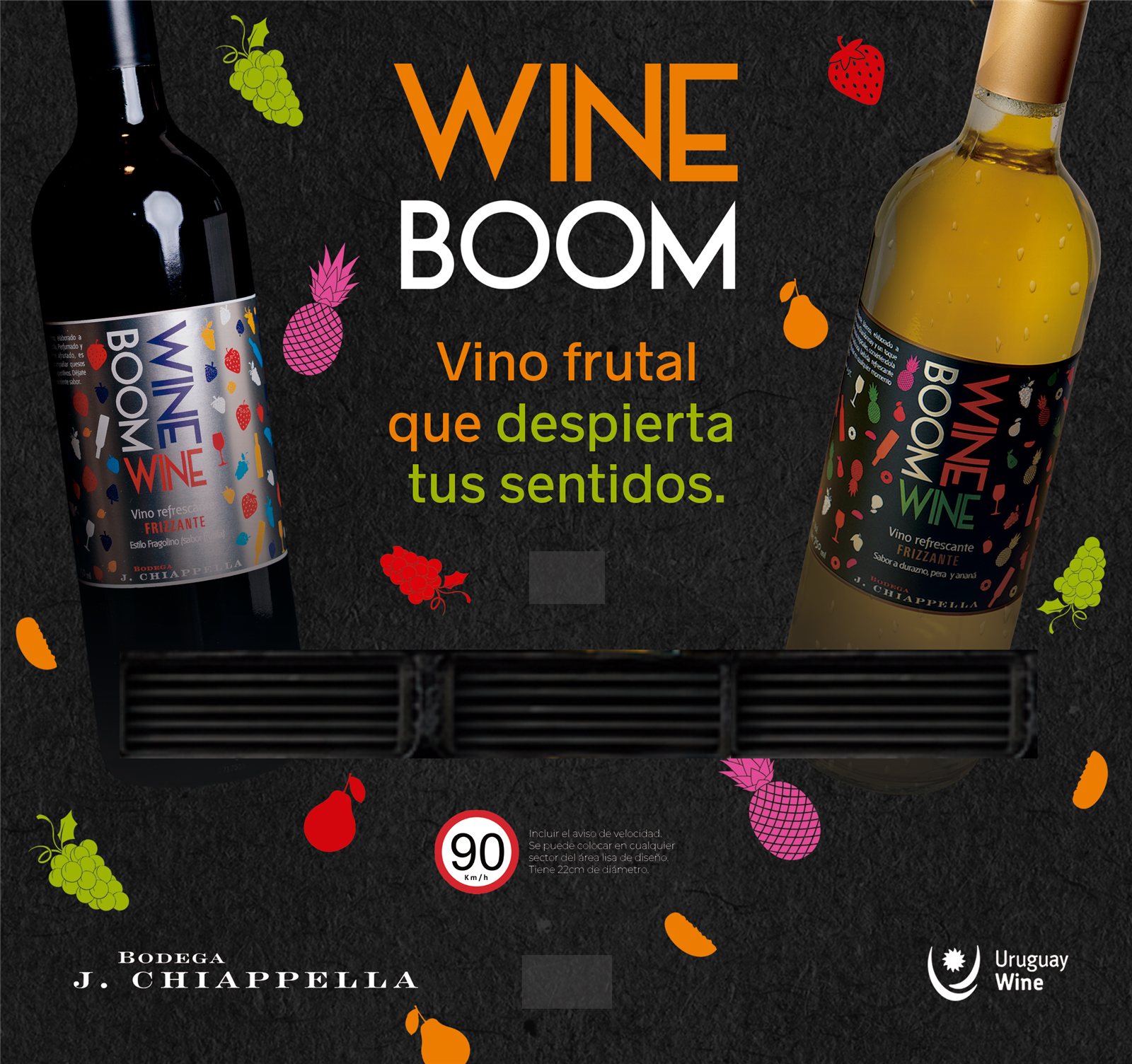 Wine Boom — pieza 3 para bus: Vino frutal que despierta tus sentidos